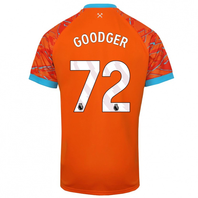 Danxen Homme Tommy Goodger #72 Maillot de Gardien Orange Blanc 2025/26 T-shirt