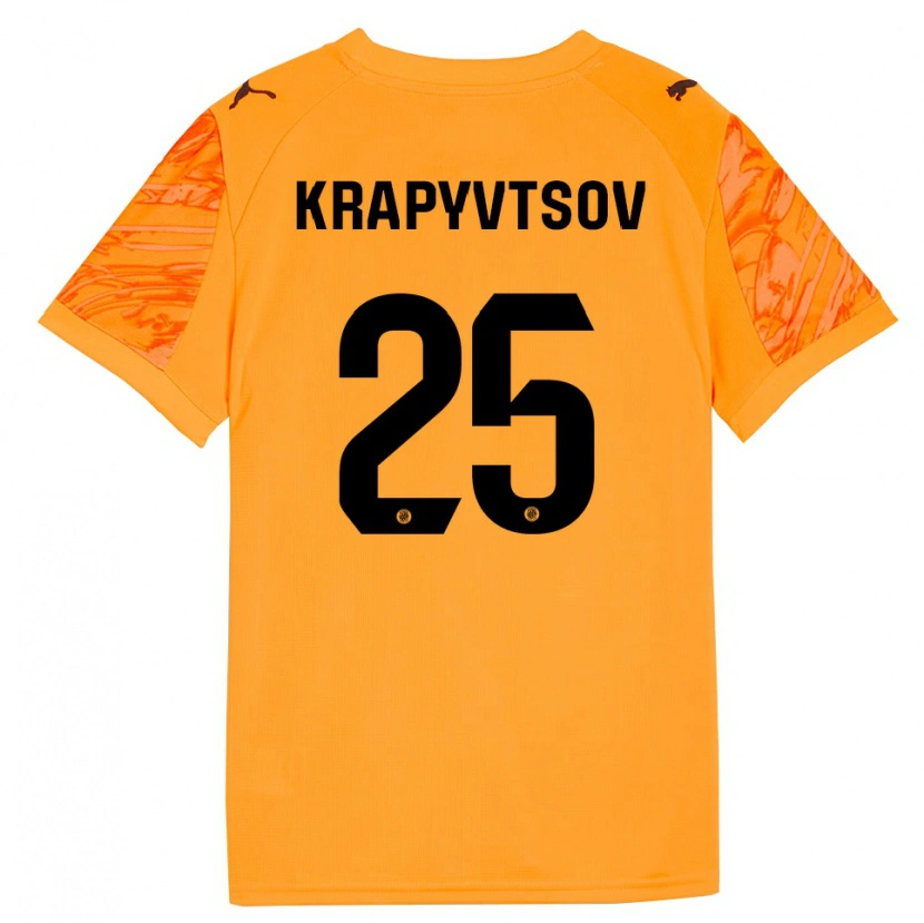 Danxen Homme Vladyslav Krapyvtsov #25 Maillot de Gardien Orange Noir 2025/26 T-shirt