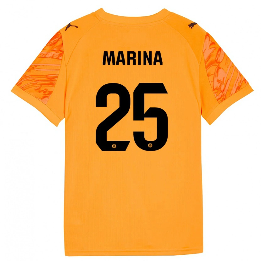 Danxen Homme Sergi Marina #25 Maillot de Gardien Orange Noir 2025/26 T-shirt