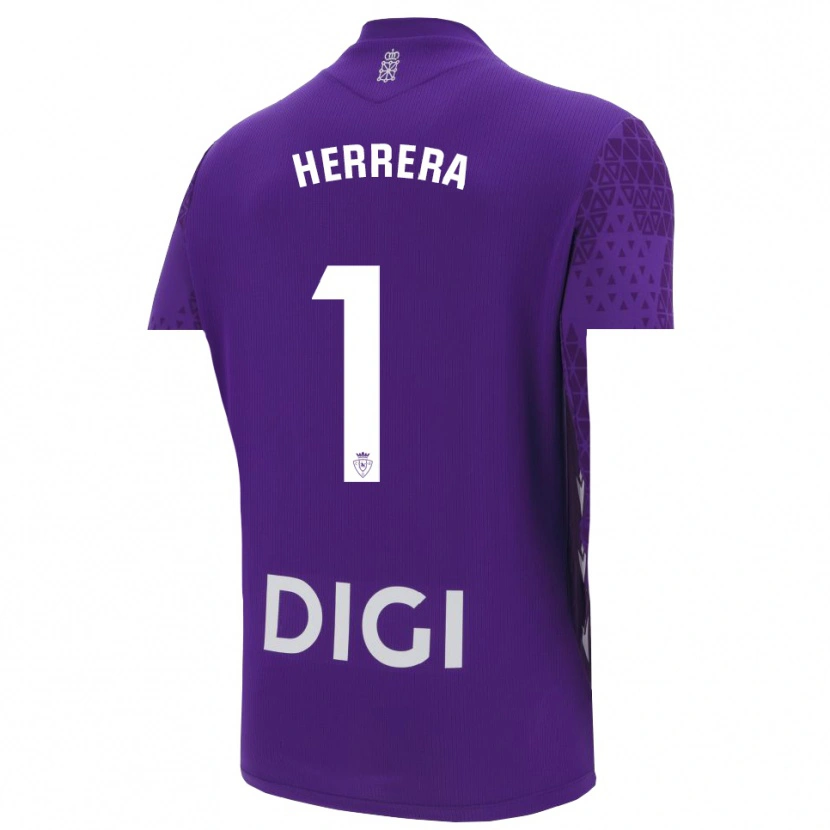 Danxen Homme Sergio Herrera #1 Maillot de Gardien Violet Blanc 2025/26 T-shirt