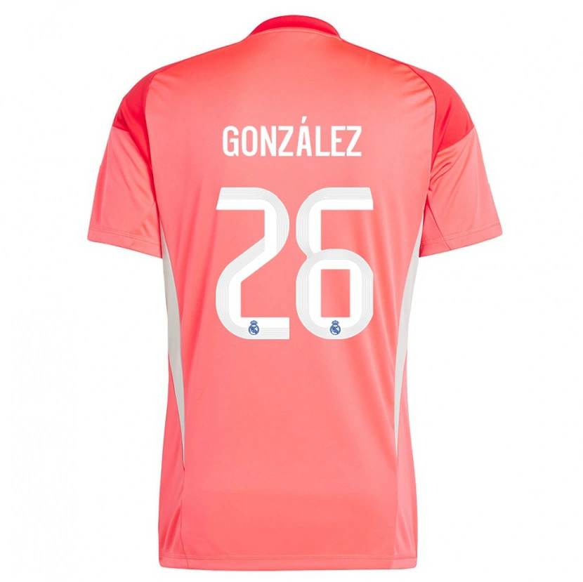 Danxen Homme Fran González #26 Maillot de Gardien Orange Rouge Blanc 2025/26 T-shirt