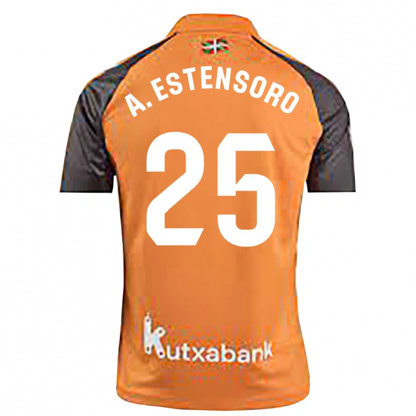 Danxen Homme Alazne Estensoro #25 Maillot de Gardien Noir Orange 2025/26 T-shirt