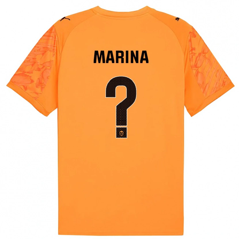 Danxen Homme Marina Llacer Muñoz #0 Maillot de Gardien Orange Noir 2025/26 T-shirt
