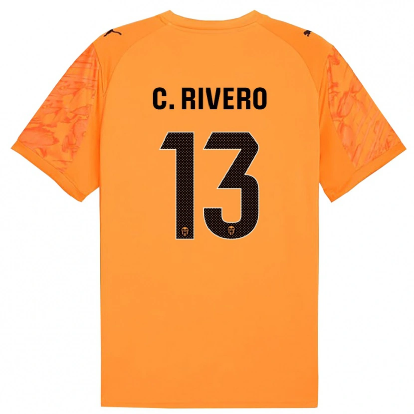 Danxen Homme Cristian Rivero #13 Maillot de Gardien Orange Noir 2025/26 T-shirt