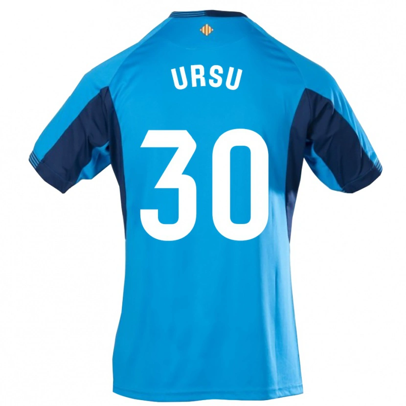 Danxen Homme Eduard Ursu #30 Maillot de Gardien Bleu Blanc 2025/26 T-shirt
