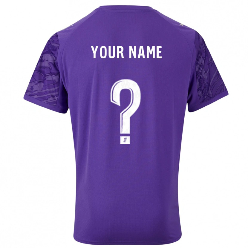 Danxen Homme Olympique Marseille Maillot de Gardien Violet Blanc 2025/26 T-shirt