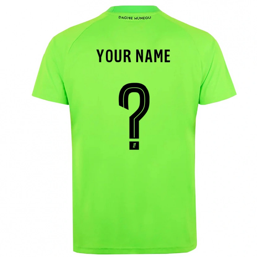 Danxen Homme AS Monaco Maillot de Gardien Vert Noir 2025/26 T-shirt