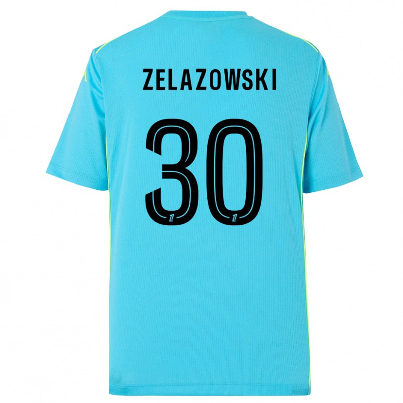 Danxen Homme Bartosz Zelazowski #30 Maillot de Gardien Bleu Ciel Noir 2025/26 T-shirt