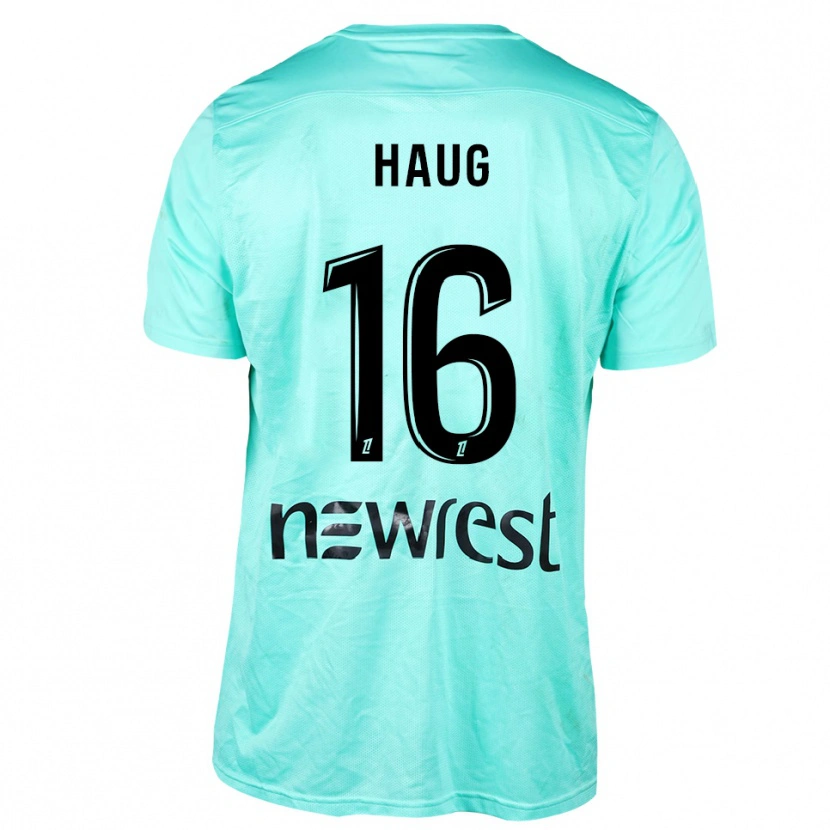 Danxen Homme Kjetil Haug #16 Maillot de Gardien Aqua Noir 2025/26 T-shirt