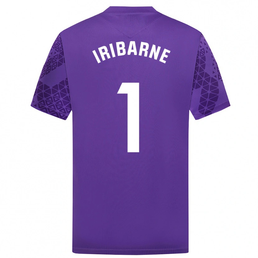 Danxen Homme Bruno Iribarne #1 Maillot de Gardien Violet Blanc 2025/26 T-shirt