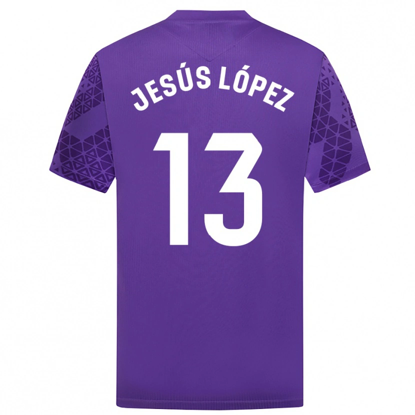 Danxen Homme Jesús López #13 Maillot de Gardien Violet Blanc 2025/26 T-shirt