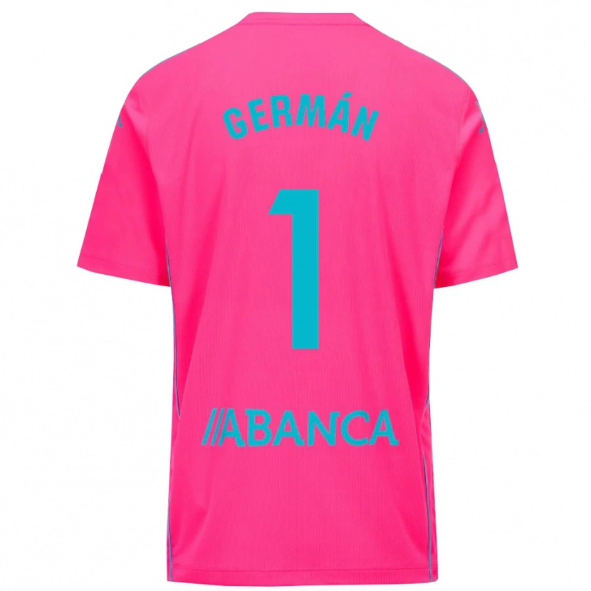 Danxen Homme Germán Parreño #1 Maillot de Gardien Rose Foncé Noir 2025/26 T-shirt