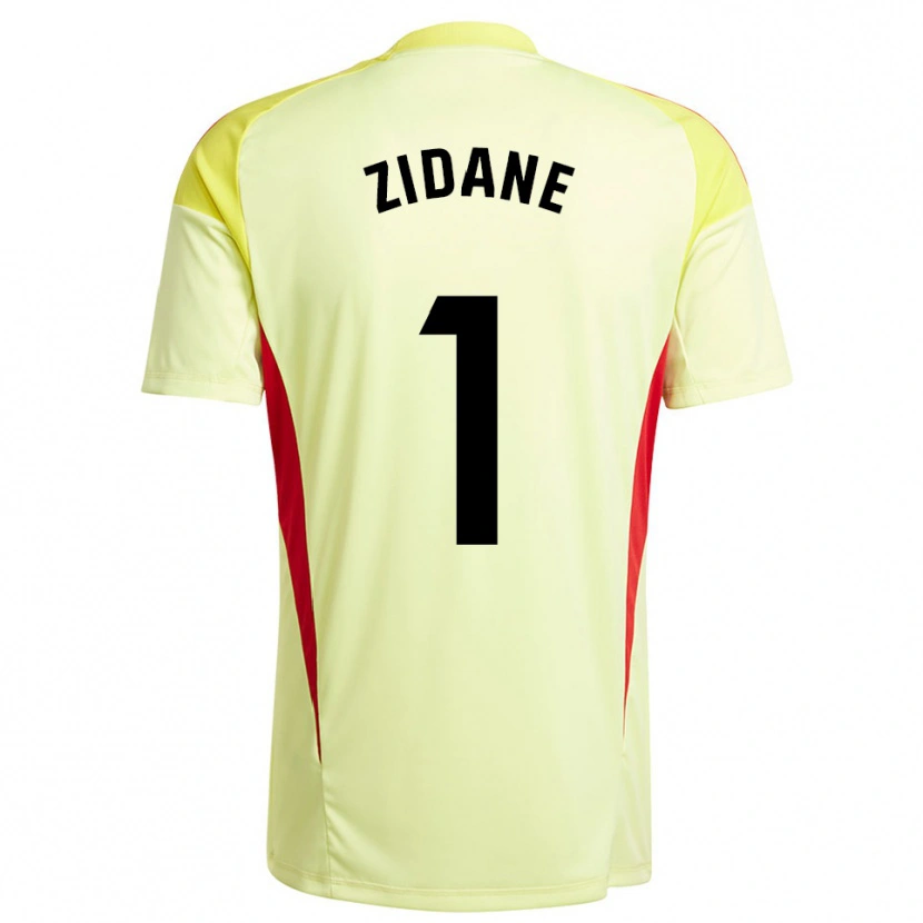 Danxen Homme Luca Zidane #1 Maillot de Gardien Noir Jaune Clair 2025/26 T-shirt