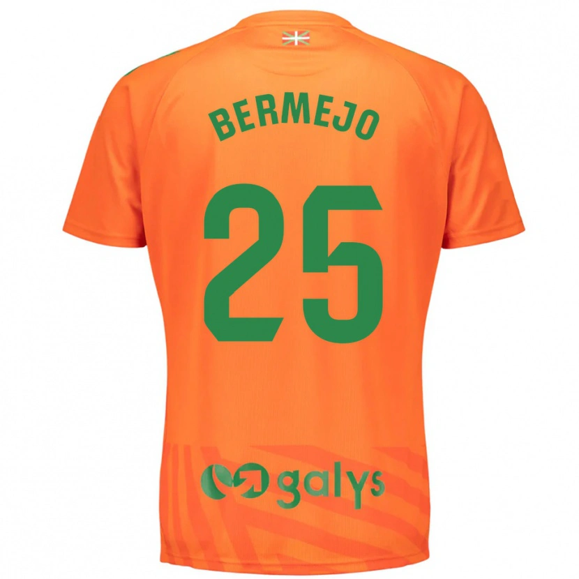 Danxen Homme Joseba Bermejo #25 Maillot de Gardien Orange Vert 2025/26 T-shirt