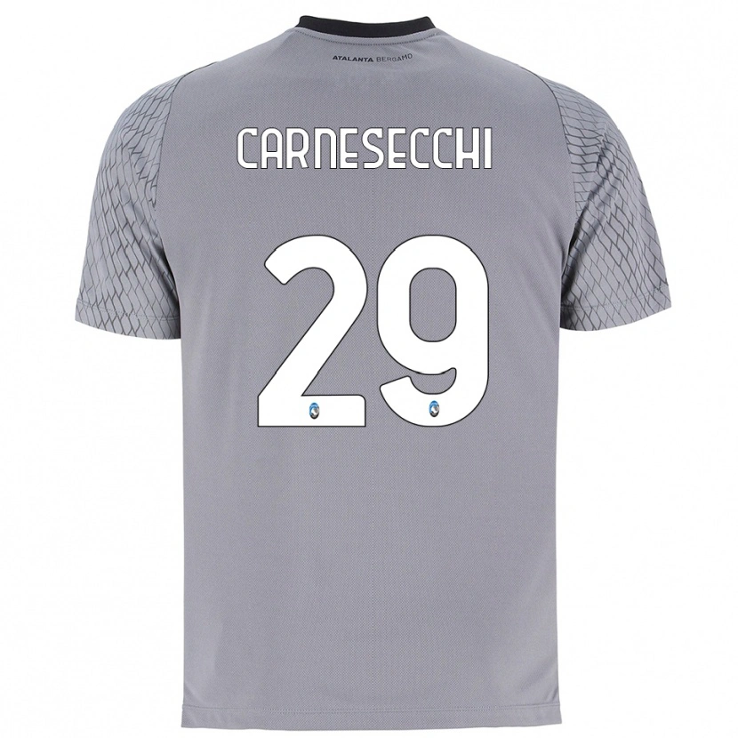 Danxen Homme Marco Carnesecchi #29 Maillot de Gardien Gris Bleu Rouge 2025/26 T-shirt