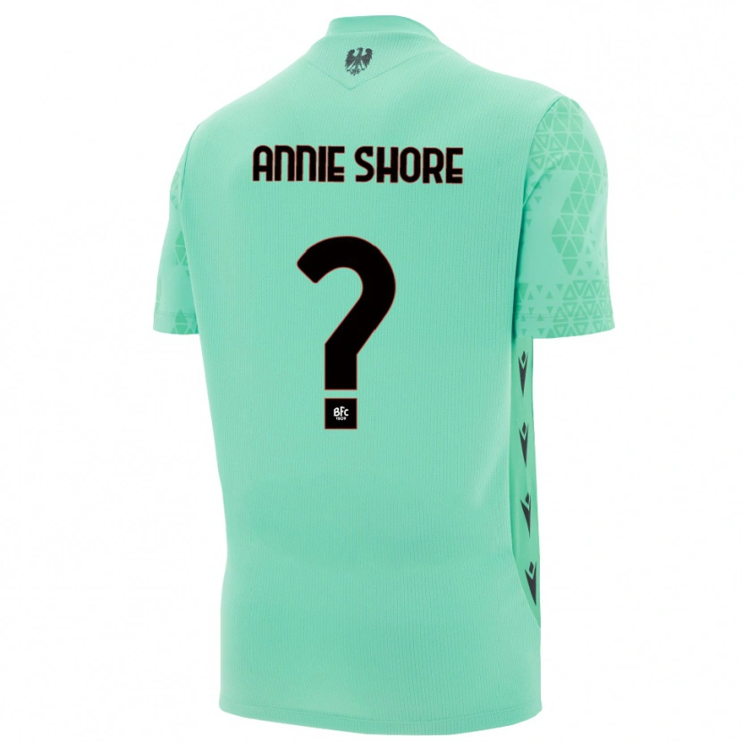 Danxen Homme Margot Annie Shore #0 Maillot de Gardien Bleu Menthe Noir 2025/26 T-shirt