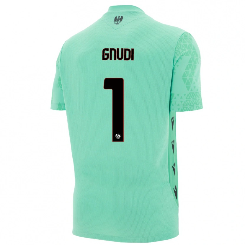 Danxen Homme Riccardo Gnudi #1 Maillot de Gardien Bleu Menthe Noir 2025/26 T-shirt