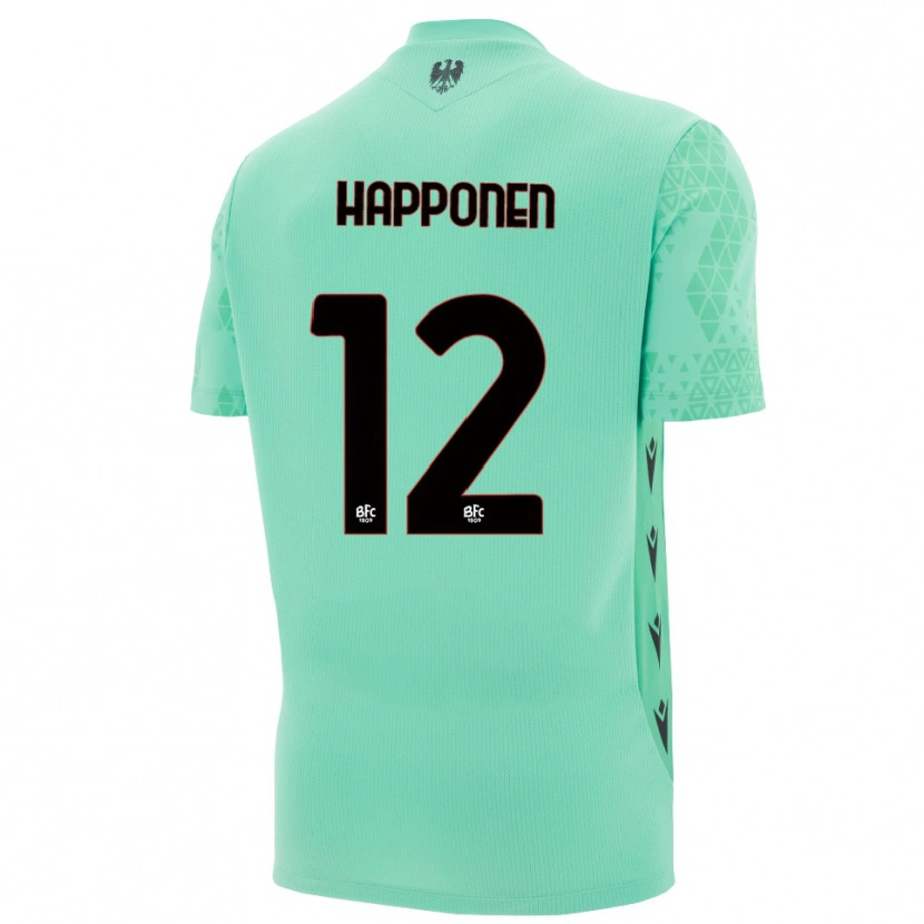 Danxen Homme Ukko Happonen #12 Maillot de Gardien Bleu Menthe Noir 2025/26 T-shirt