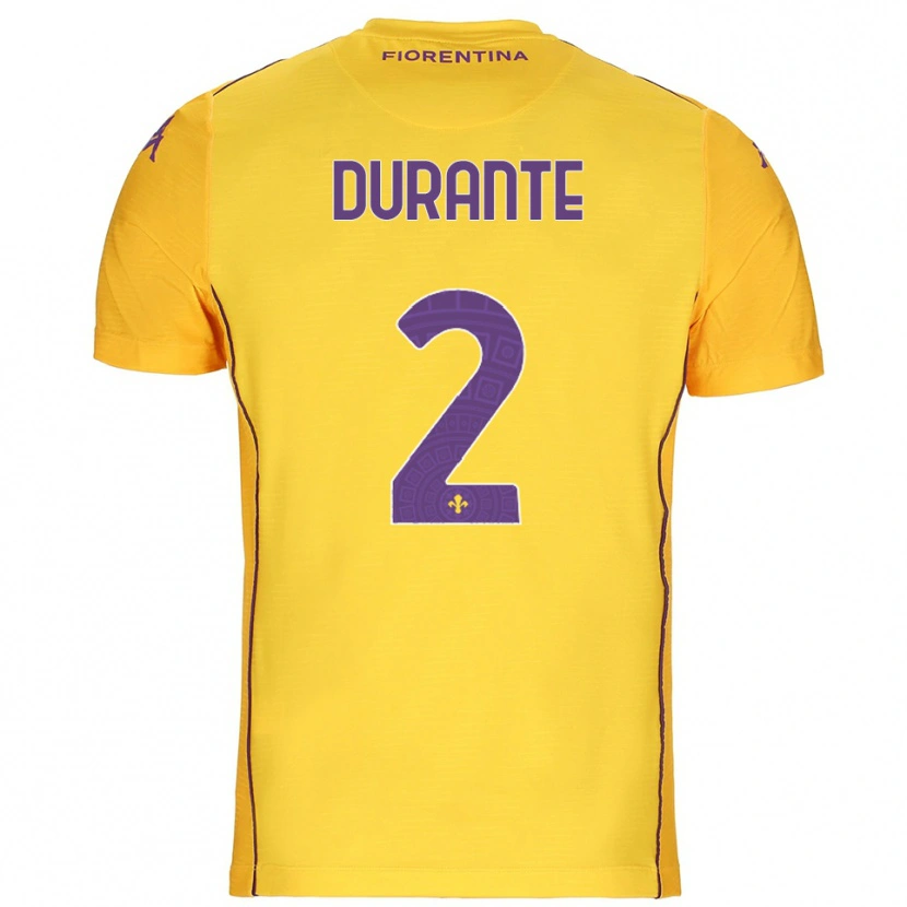 Danxen Homme Francesca Durante #2 Maillot de Gardien Orange Jaune Violet 2025/26 T-shirt