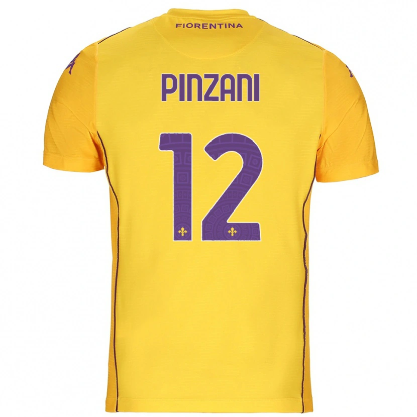 Danxen Homme Lorenzo Pinzani #12 Maillot de Gardien Orange Jaune Violet 2025/26 T-shirt