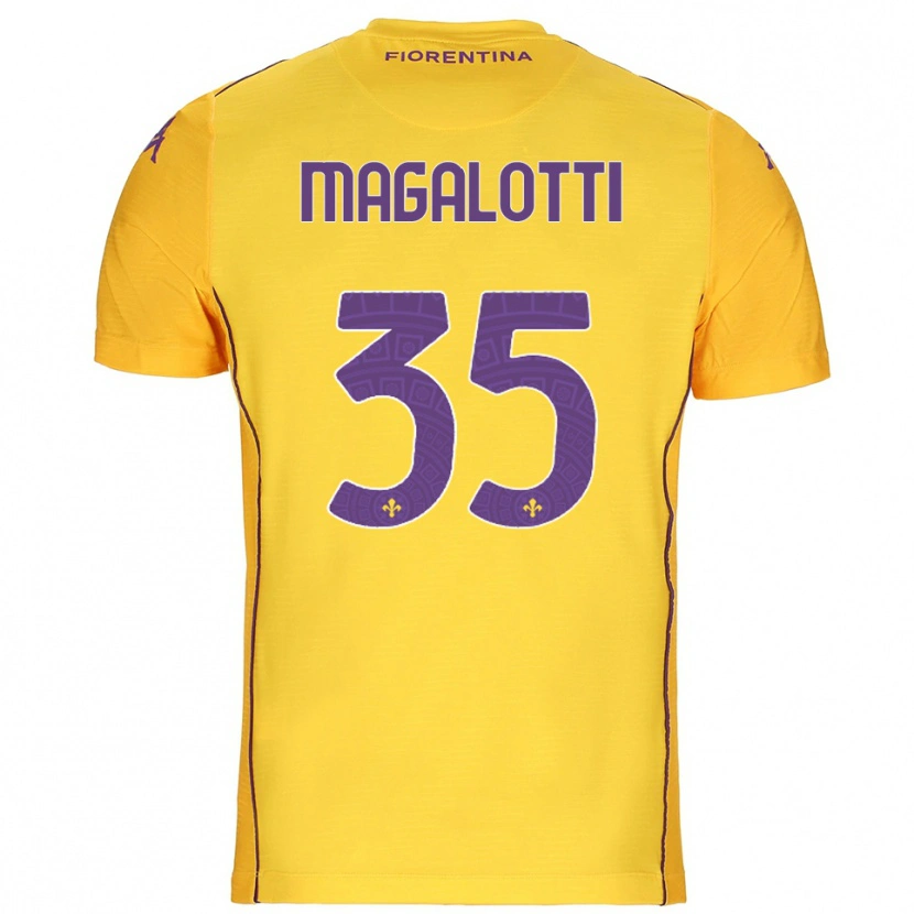 Danxen Homme Mattia Magalotti #35 Maillot de Gardien Orange Jaune Violet 2025/26 T-shirt