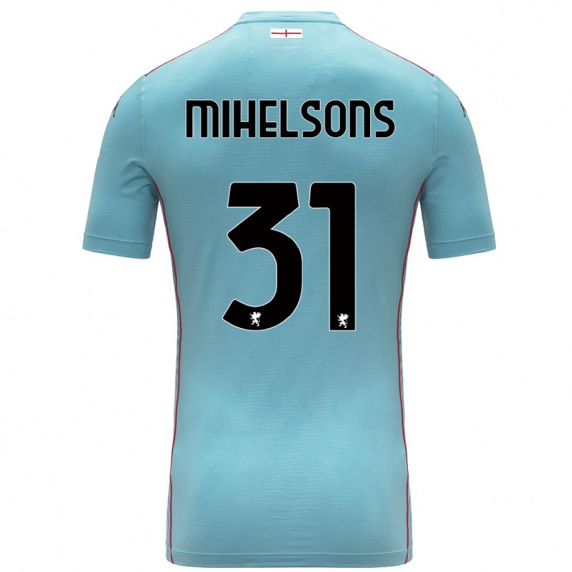 Danxen Homme Rendijs Mihelsons #31 Maillot de Gardien Gris Bleu 2025/26 T-shirt
