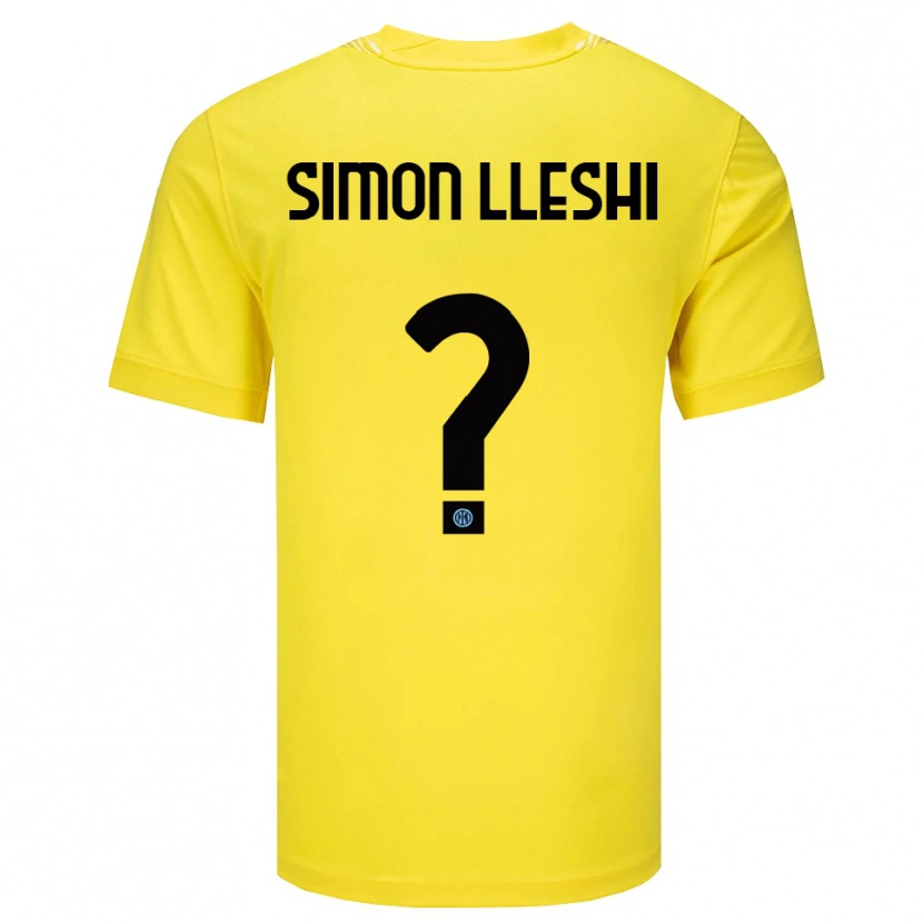Danxen Homme Simon Lleshi #0 Maillot de Gardien Jaune Clair Noir 2025/26 T-shirt