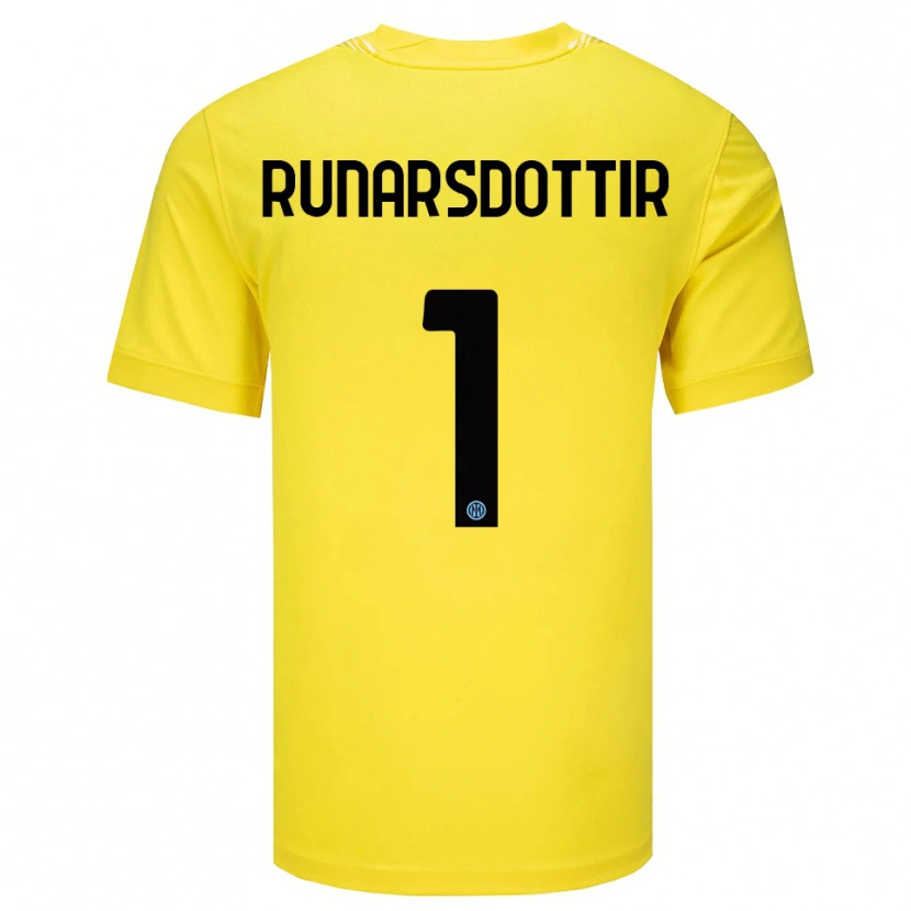 Danxen Homme Cecilía Rán Rúnarsdóttir #1 Maillot de Gardien Jaune Clair Noir 2025/26 T-shirt