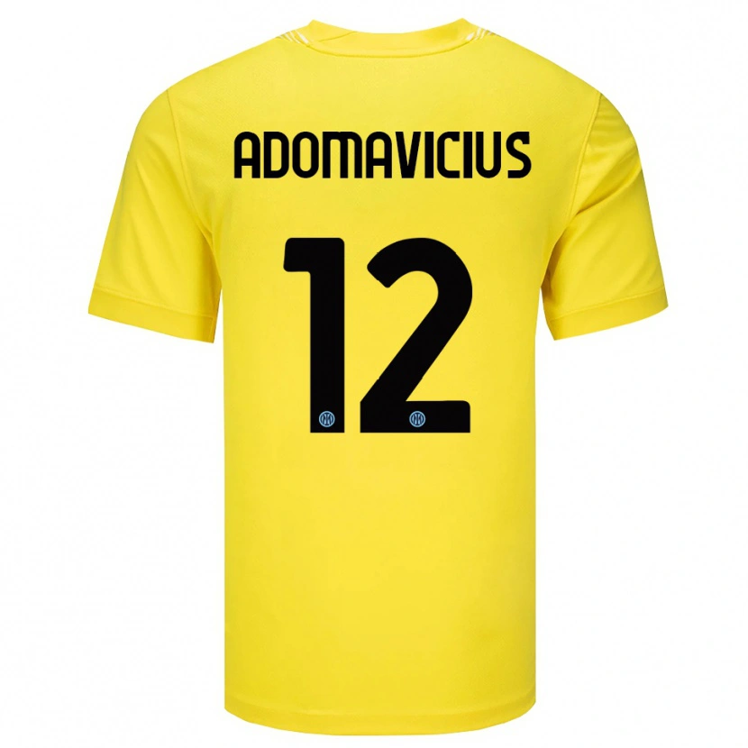 Danxen Homme Henrikas Adomavicius #12 Maillot de Gardien Jaune Clair Noir 2025/26 T-shirt