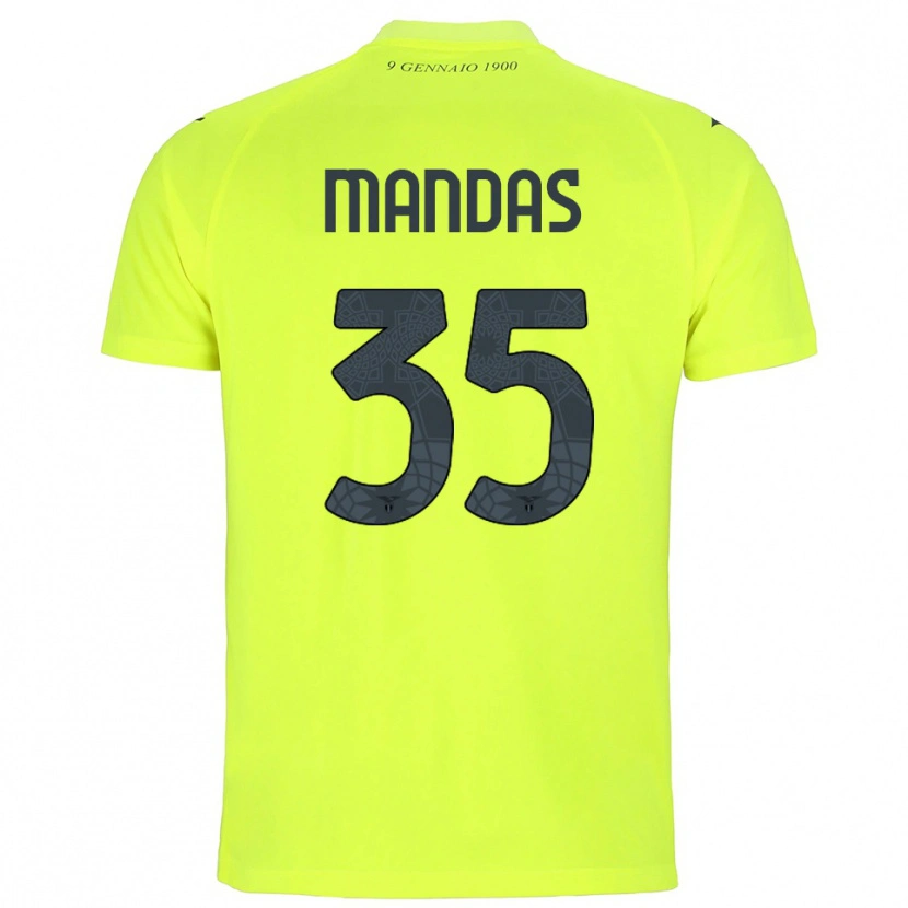 Danxen Homme Christos Mandas #35 Maillot de Gardien Vert Fluo 2025/26 T-shirt