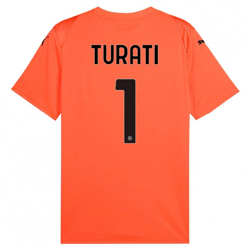 Danxen Homme Stefano Turati #1 Maillot de Gardien Orange Noir 2025/26 T-shirt