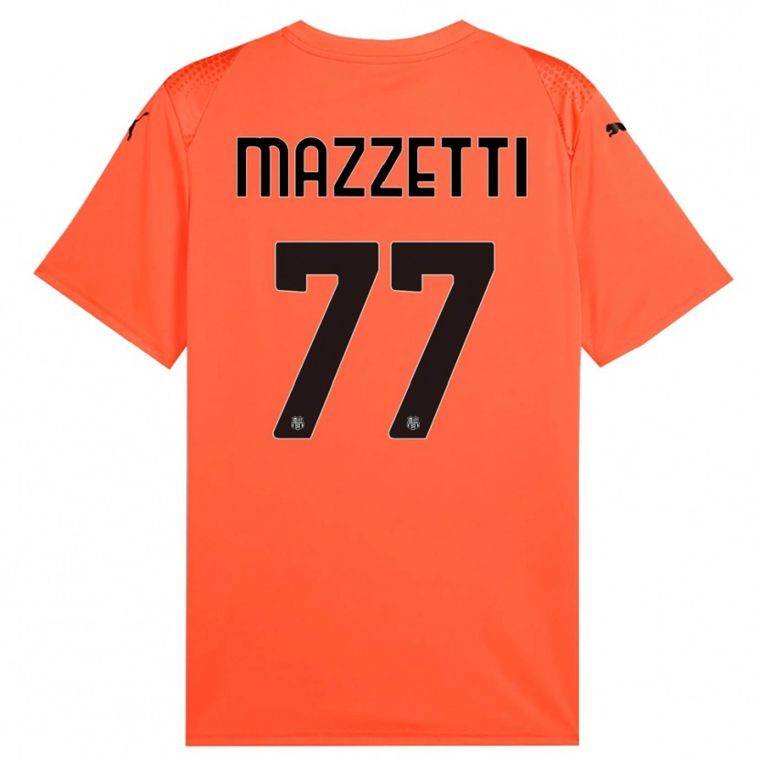 Danxen Homme Riccardo Mazzetti #77 Maillot de Gardien Orange Noir 2025/26 T-shirt