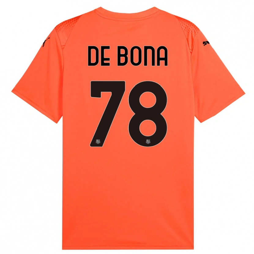 Danxen Homme Francesca De Bona #78 Maillot de Gardien Orange Noir 2025/26 T-shirt
