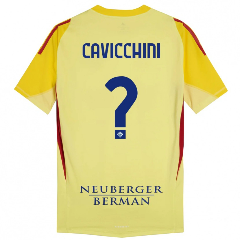 Danxen Homme Leonardo Cavicchini #0 Maillot de Gardien Jaune Clair Noir 2025/26 T-shirt