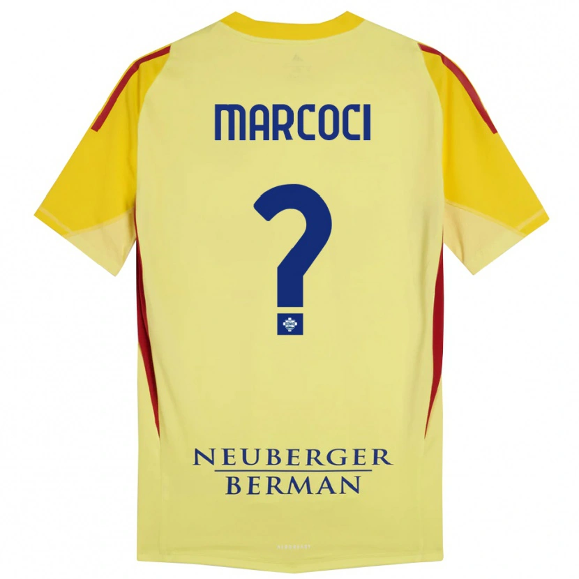 Danxen Homme Alexandru Marcoci #0 Maillot de Gardien Jaune Clair Noir 2025/26 T-shirt