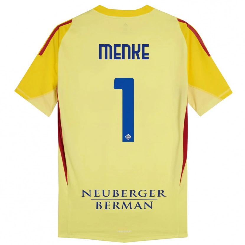 Danxen Homme Henrique Menke #1 Maillot de Gardien Jaune Clair Noir 2025/26 T-shirt