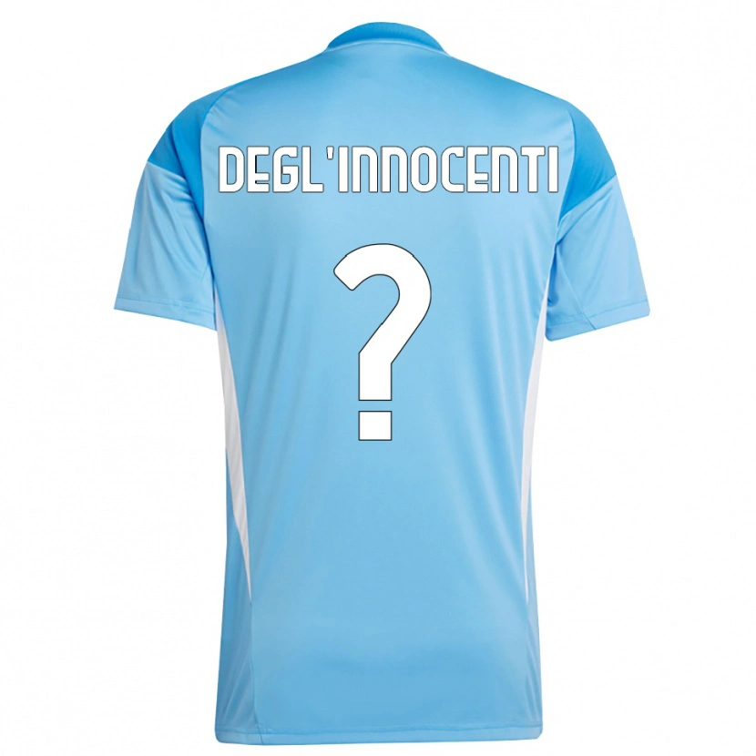 Danxen Homme Luca Degl'Innocenti #0 Maillot de Gardien Ciel Bleu Blanc 2025/26 T-shirt