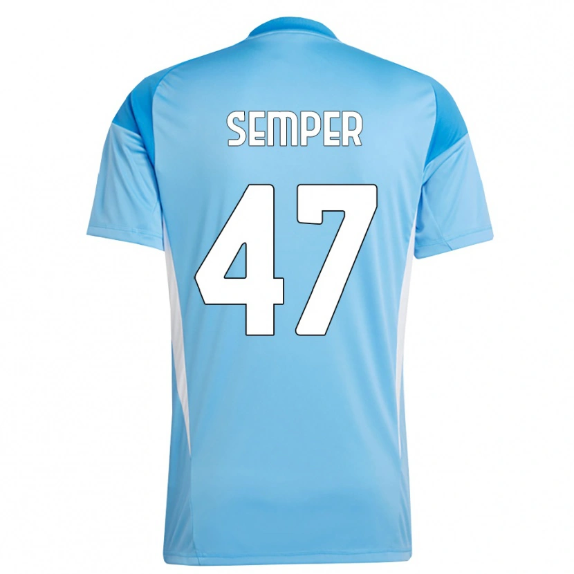 Danxen Homme Adrian Semper #47 Maillot de Gardien Ciel Bleu Blanc 2025/26 T-shirt