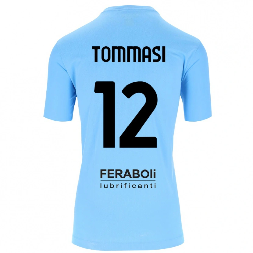 Danxen Homme Francesco Tommasi #12 Maillot de Gardien Ciel Bleu Noir 2025/26 T-shirt