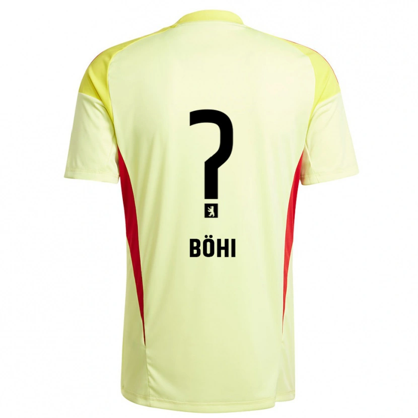 Danxen Homme Nadine Böhi #0 Maillot de Gardien Jaune Clair Noir 2025/26 T-shirt