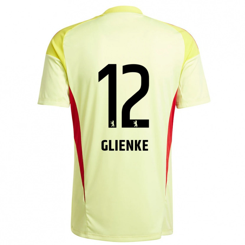 Danxen Homme Niklas Glienke #12 Maillot de Gardien Jaune Clair Noir 2025/26 T-shirt