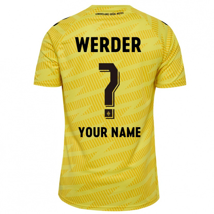 Danxen Homme Werder Bremen Maillot de Gardien Jaune Noir 2025/26 T-shirt