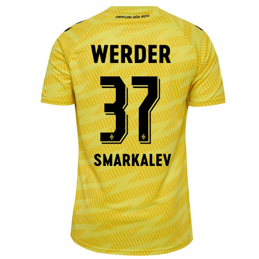 Danxen Homme Stefan Smarkalev #37 Maillot de Gardien Jaune Noir 2025/26 T-shirt