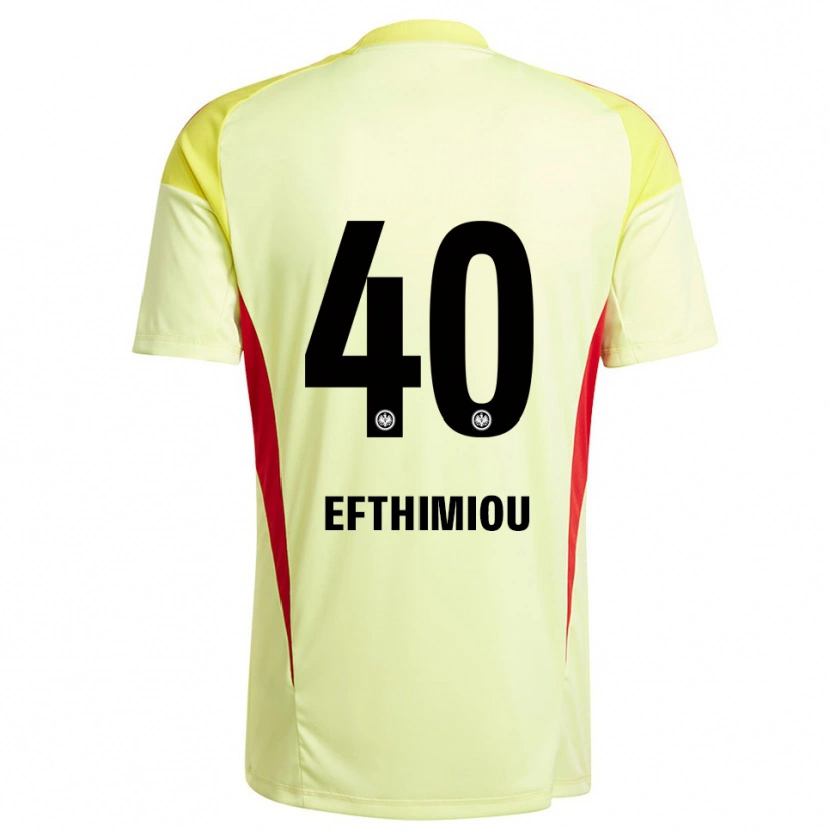 Danxen Homme Sissis Efthimiou #40 Maillot de Gardien Jaune Clair Noir 2025/26 T-shirt