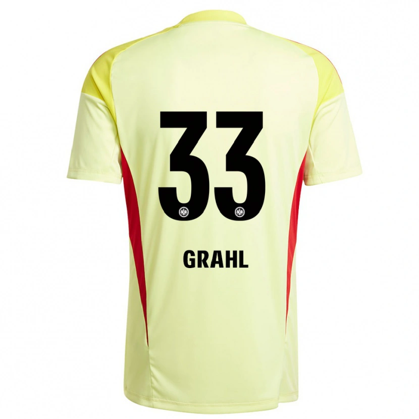 Danxen Homme Jens Grahl #33 Maillot de Gardien Jaune Clair Noir 2025/26 T-shirt