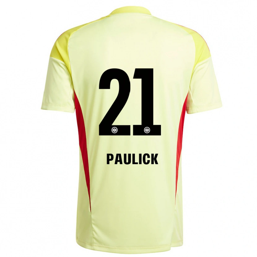 Danxen Homme Lea Paulick #21 Maillot de Gardien Jaune Clair Noir 2025/26 T-shirt