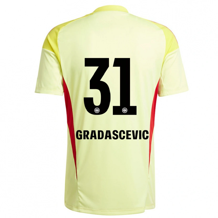 Danxen Homme Meris Gradascevic #31 Maillot de Gardien Jaune Clair Noir 2025/26 T-shirt