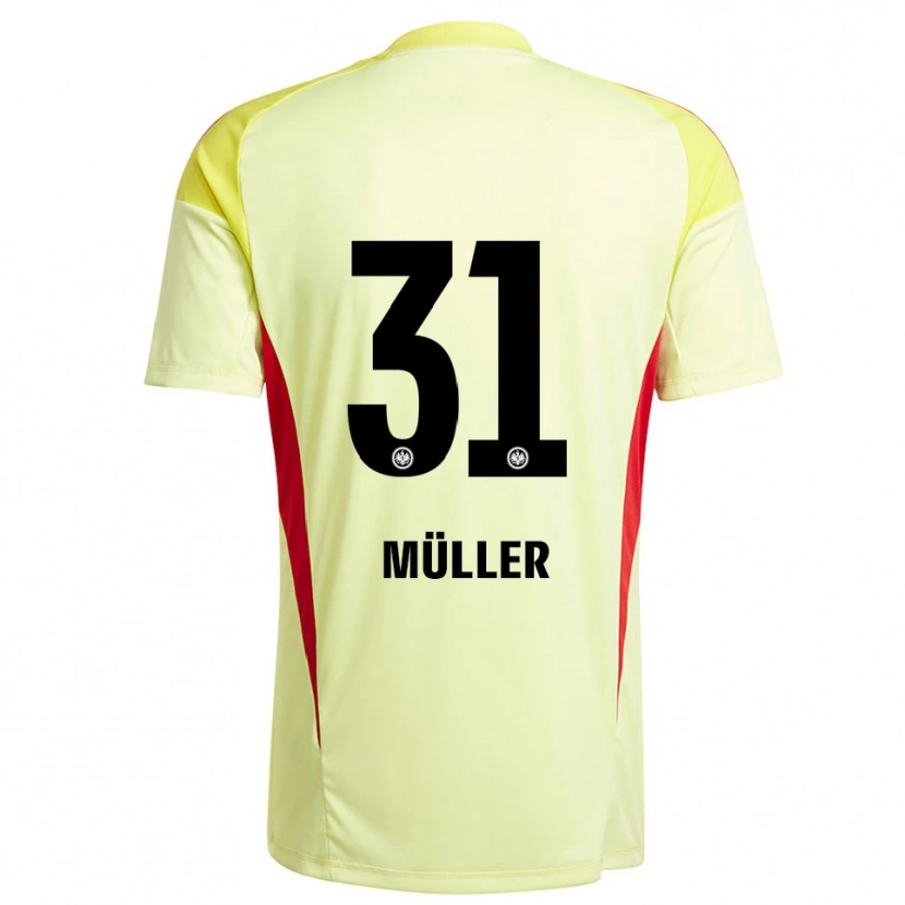 Danxen Homme Laurin Müller #31 Maillot de Gardien Jaune Clair Noir 2025/26 T-shirt