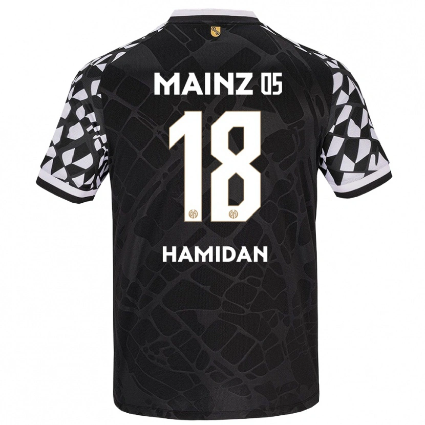 Danxen Homme Ilyas Hamidan #18 Maillot de Gardien Noir Blanc 2025/26 T-shirt