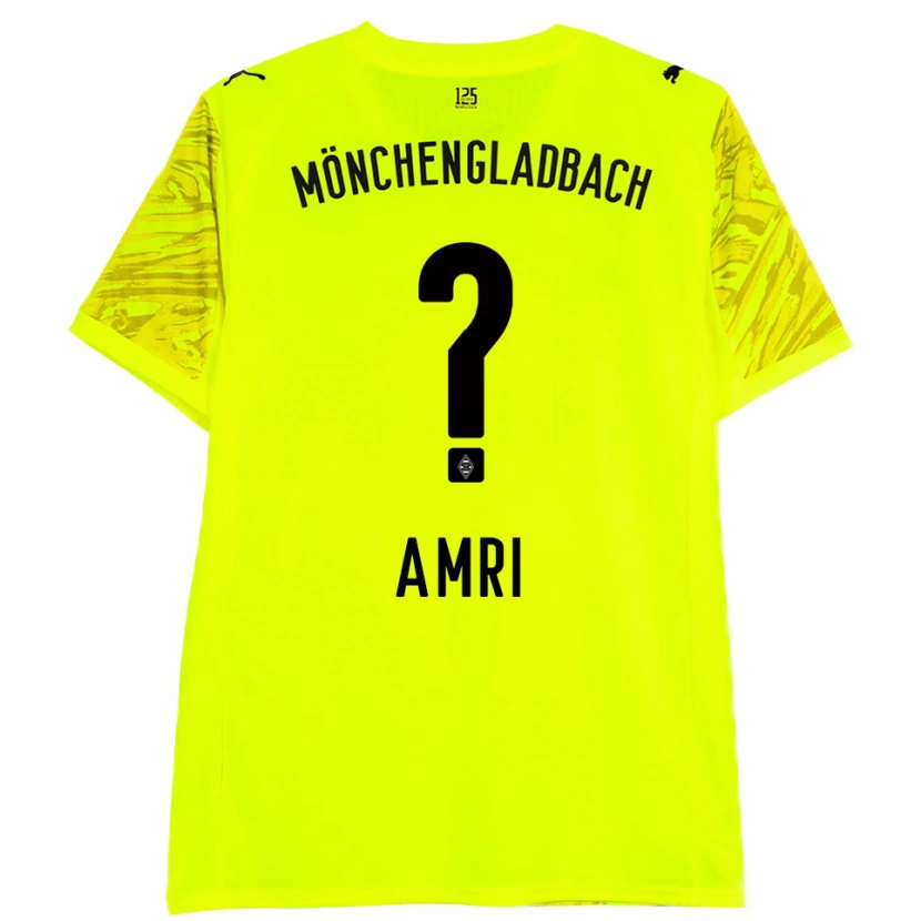 Danxen Homme Abdelrahman Amri #0 Maillot de Gardien Jaune Noir 2025/26 T-shirt